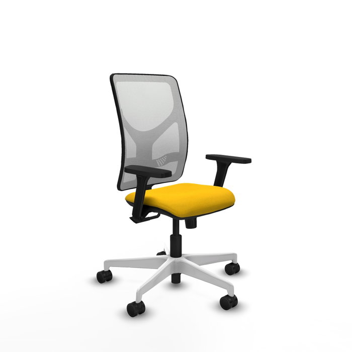 PIQUERAS Y CRESPO Silla de oficina Motilla con mecanismo Sincro, Amarillo y Blanco PIQUERAS Y CRESPO Silla de oficina Motilla con mecanismo Sincro, Amarillo y Blanco