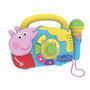 Peppa Pig Karaoke Boombox Musical con Micrófono Incorporado, Luces Intermitentes y Asa Portátil. Canciones Preinstaladas. Niños +3 Años.