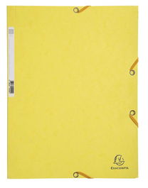Carpeta De Gomas Y Solapas Exacompta Aquarel Cartulina Lustrada A4 Con Etiqueta Amarillo Limon