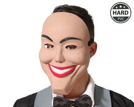 Máscara de Hombre con Sonrisa Macabra en PVC Duro para Halloween 27x17 cm