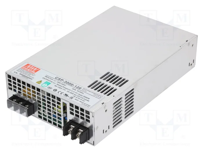 MEAN WELL CSP-3000-120 Alimentador de impulso de 3kW, 120V DC, 25A MEAN WELL CSP-3000-120 Alimentador de impulso de 3kW, 120V DC, 25A