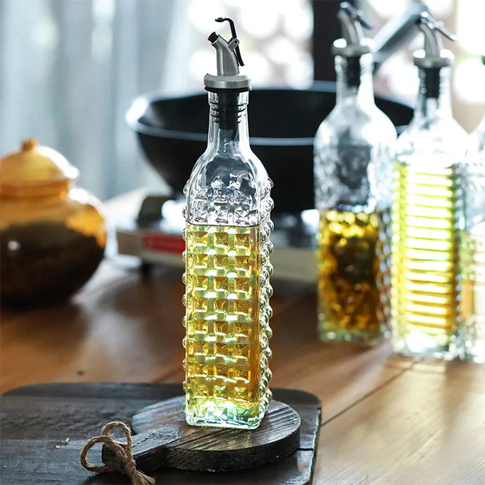 Inde Aceitera de Vidrio 500 ml con Tapón, 6x6x30 cm (24 Unidades) Inde Aceitera de Vidrio 500 ml con Tapón, 6x6x30 cm (24 Unidades)