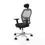 PIQUERAS Y CRESPO Silla de oficina Jorquera con mecanismo Sincro/Traslack Negro y Gris