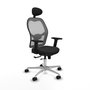 PIQUERAS Y CRESPO Silla de oficina Jorquera con mecanismo Sincro/Traslack Negro y Gris