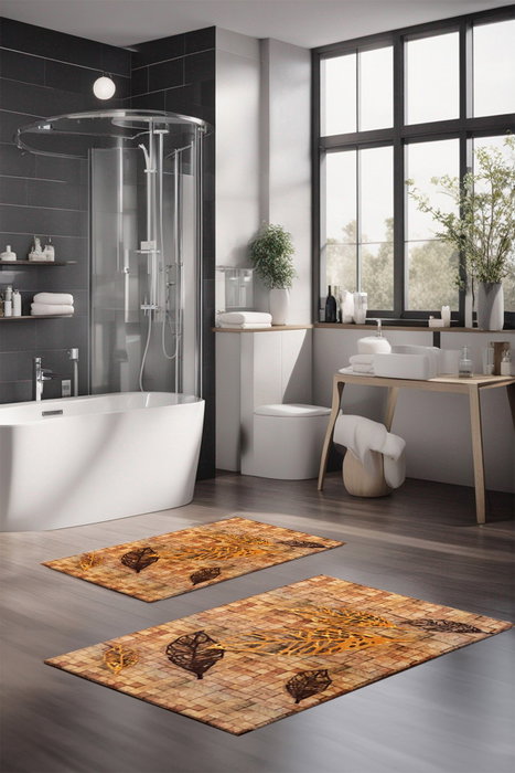 Mijölnir CT-5361 Juego de 2 Alfombrillas de Baño de Poliéster Antideslizante Antibacteriano 40x60 cm y 60x100 cm Mijölnir CT-5361 Juego de 2 Alfombrillas de Baño de Poliéster Antideslizante Antibacteriano 40x60 cm y 60x100 cm