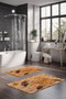 Mijölnir CT-5361 Juego de 2 Alfombrillas de Baño de Poliéster Antideslizante Antibacteriano 40x60 cm y 60x100 cm