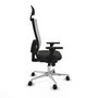PIQUERAS Y CRESPO Silla de oficina Horna con mecanismo Sincro, Negro/Blanco