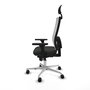 PIQUERAS Y CRESPO Silla de oficina Horna con mecanismo Sincro, Negro/Blanco
