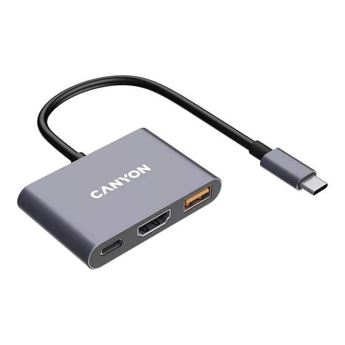 Canyon DS-4 Hub 3in1 USB-C Gris