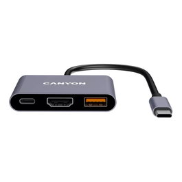 Canyon DS-4 Hub 3in1 USB-C Gris