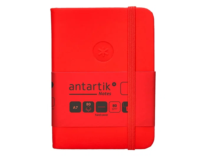 Antartik Cuaderno A7 Tapa Dura Hojas Lisas Rojo 80 Hojas 80gr FSC