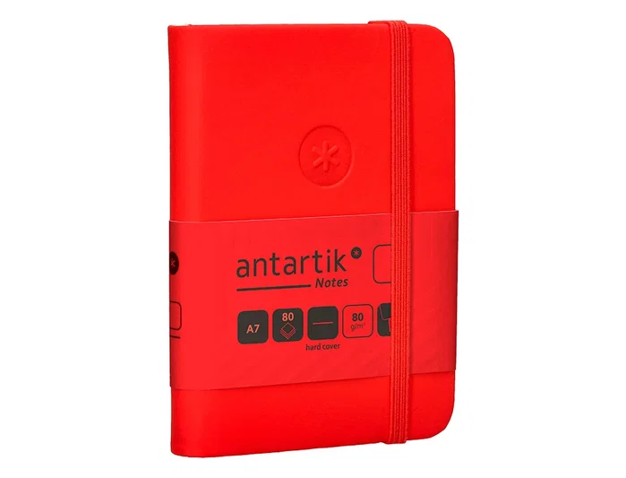 Antartik Cuaderno A7 Tapa Dura Hojas Lisas Rojo 80 Hojas 80gr FSC