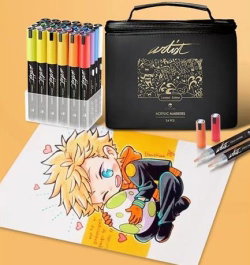 ARTIST BY ALEX BOG Estuche 24 rotuladores acrylic marker serie Artist colores surtidos con organizador