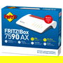 AVM FRITZ!Box 7590 AX Router WiFi 6 Gigabit con WiFi Mesh, DECT, Fon, 2.5 Gbit/s, USB 3.0, Compatible con DSL, VDSL, Fibra y Cable - Color Rojo sobre Blanco (20002998)