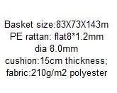 DKD Home Decor Sillón Terraza y Jardín Ratán Sintético y Hierro Marrón Claro Blanco 83 x 73 x 143 cm