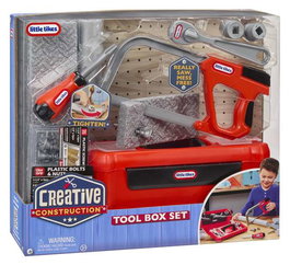 Little Tikes Creative Construction Caja Herramientas 643262, Set de 7 Herramientas de Juguete para Niños +3 Años para Aprendizaje y Desarrollo Motor