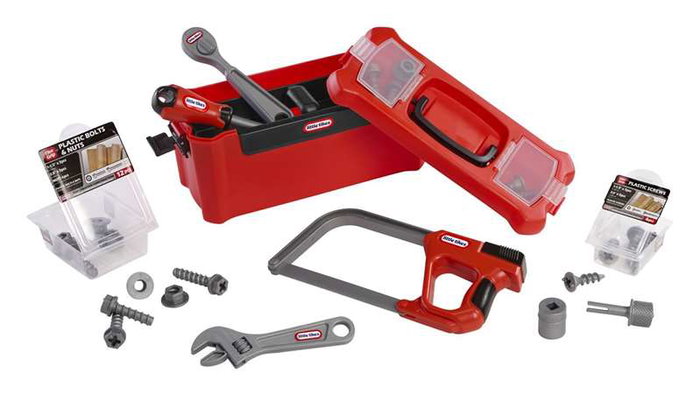 Little Tikes Creative Construction Caja Herramientas 643262, Set de 7 Herramientas de Juguete para Niños +3 Años para Aprendizaje y Desarrollo Motor