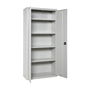 Simon Rack Armario Multiusos Metálico Gris 2 Puertas 4 Baldas 80 x 40 x 180 cm