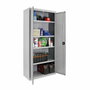 Simon Rack Armario multiusos de 2 puertas y 4 baldas, 80 x 40 x 180 cm, Gris