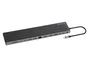 Conceptronic DONN32B Docking Station USB-C 14 en 1, Gris/Plata