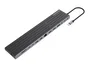 Conceptronic DONN32B Docking Station USB-C 14 en 1, Gris/Plata