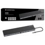 Conceptronic DONN32B Docking Station USB-C 14 en 1, Gris/Plata