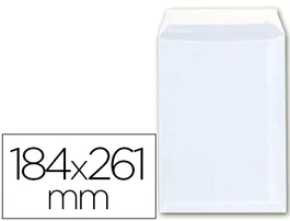 Liderpapel Bolsa A6 Offset Blanca 184x261 mm con Tira de Silicona 100 gr Caja de 250 Unidades