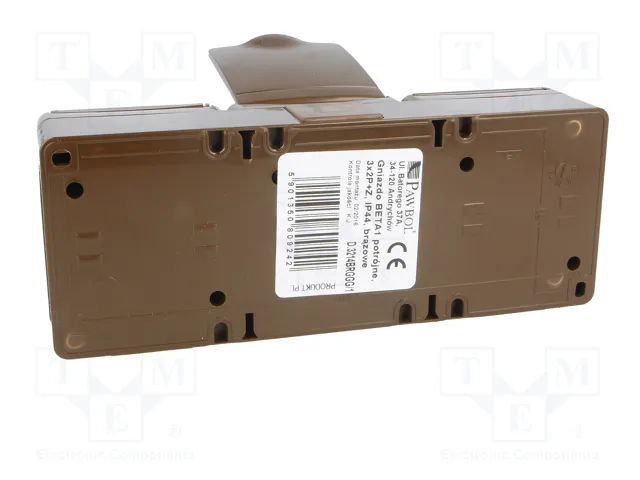 PAWBOL Tomacorriente de Alimentación AC 2P+PE Marrón