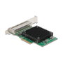 DeLOCK 88601 Tarjeta de red 2,5 Gigabit LAN con 4 puertos RJ45 PCI Express x4