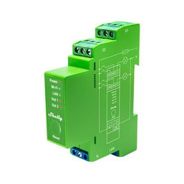 Shelly Pro Dimmer 2PM Regulador de Intensidad para LED/Glühbirne, Control WLAN, LAN, BT, Montaje en Carril DIN