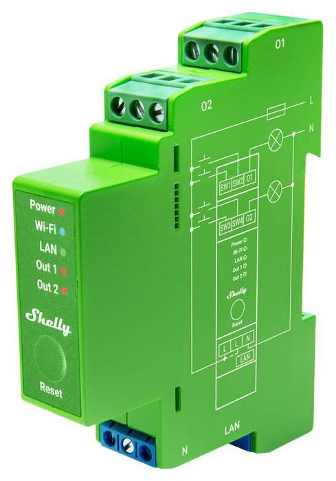 Shelly Pro Dimmer 2PM WiFi/Bluetooth