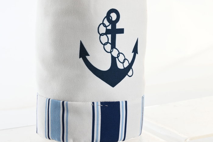 DKD Home Decor Sujetapuertas Mediterraneo Blanco, Azul, Poliester, Arena, 12 x 12 x 22 cm (3 Unidades)