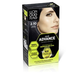 Llongueras COLOR ADVANCE #2,10 Tinte Pelo Negro Azulado 100% Canas 5 Semanas 1u