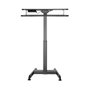 LogiLink Estación de trabajo sit-stand con motor único y bandeja para teclado, negro