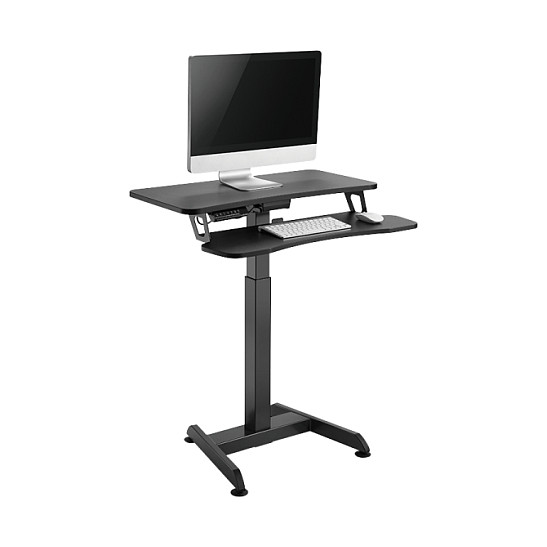 LogiLink Estación de trabajo sit-stand con motor único y bandeja para teclado, negro LogiLink Estación de trabajo sit-stand con motor único y bandeja para teclado, negro