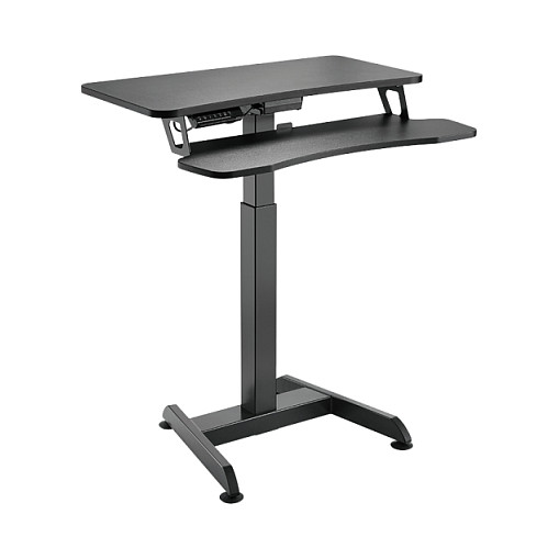 LogiLink Estación de trabajo sit-stand con motor único y bandeja para teclado, negro LogiLink Estación de trabajo sit-stand con motor único y bandeja para teclado, negro