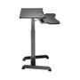 LogiLink Estación de trabajo sit-stand con motor único y bandeja para teclado, negro