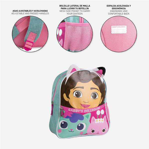Cerdá Mochila Infantil Escolar Gabby's Dollhouse 2.5 x 3.0 x 1.0 cm Edad Mínima 3 Años Color LILAC Cerdá Mochila Infantil Escolar Gabby's Dollhouse 2.5 x 3.0 x 1.0 cm Edad Mínima 3 Años Color LILAC