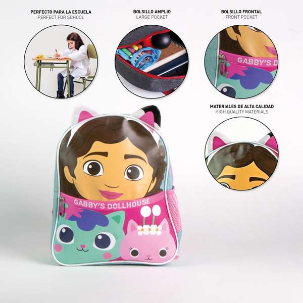 Cerdá Mochila Infantil Escolar Gabby's Dollhouse 2.5 x 3.0 x 1.0 cm Edad Mínima 3 Años Color LILAC Cerdá Mochila Infantil Escolar Gabby's Dollhouse 2.5 x 3.0 x 1.0 cm Edad Mínima 3 Años Color LILAC