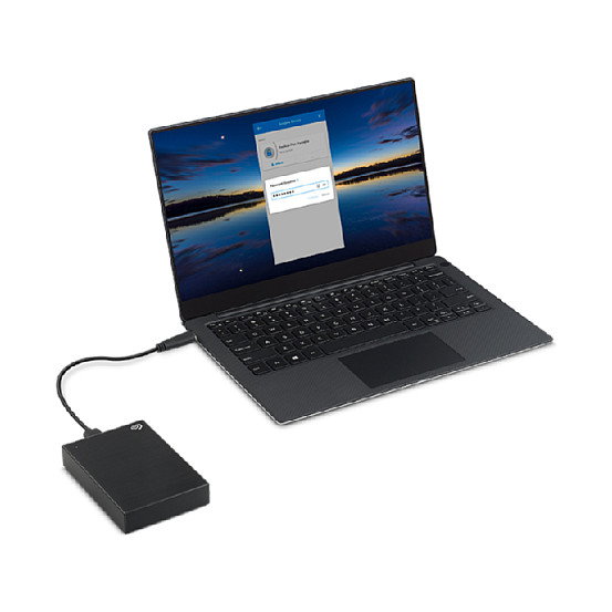 Seagate One Touch Disco Duro Externo 2 TB USB 3.2 Gen 1 Aluminio Negro con Protección por Contraseña