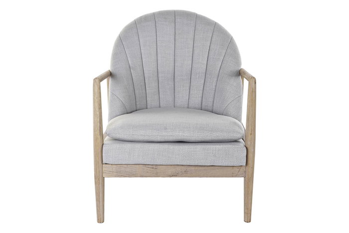 DKD Home Decor Butaca Moderno Gris Claro Natural 69 x 89 x 68 cm