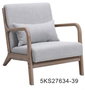 DKD Home Decor Butaca Moderno Gris Claro Natural 69 x 89 x 68 cm