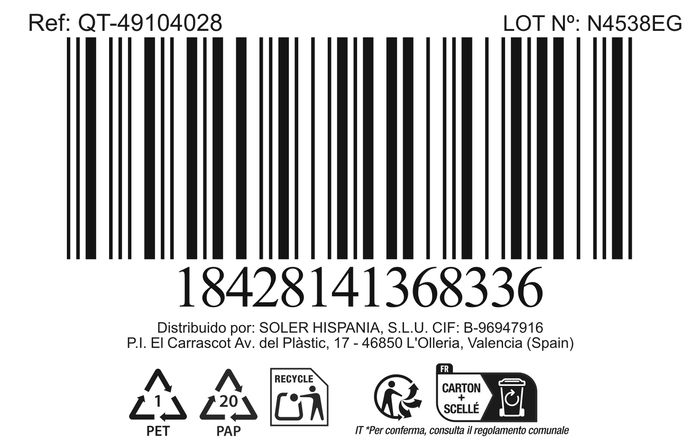 Hermes Matt Cacerola Industrial 28 cm (10 Litros) de Acero Inoxidable con Tapa, Modelo Qt (4 Unidades)