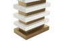 DKD Home Decor Lámpara de Sobremesa Acero y Mármol Mate Dorado y Blanco