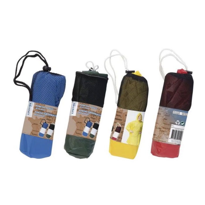 Lifetime Poncho reforzado chubasquero colores surtidos 100 x 130 cm