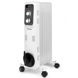 Orbegozo Radiador de Aceite RL 1500 - 1500W, 7 Elementos Caloríficos, 3 Potencias de Calor, Termostato Regulable, Protección Sobrecarga y Antivuelco