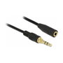 DeLOCK Cable de extensión de audio 85578 3,5 mm Macho a Hembra 2 m Negro