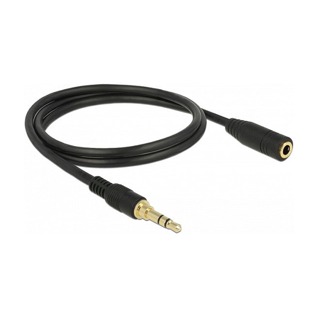 DeLOCK Cable de extensión de audio 85578 3,5 mm Macho a Hembra 2 m Negro