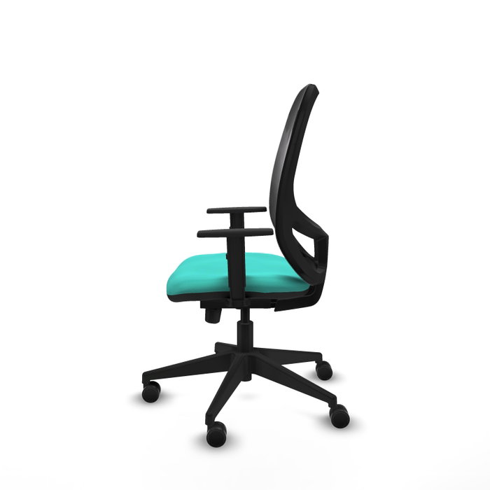 PIQUERAS Y CRESPO Silla de oficina Cilanco con mecanismo Sincro/Traslack Turquesa y Negro