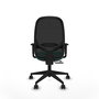 PIQUERAS Y CRESPO Silla de oficina Cilanco con mecanismo Sincro/Traslack Turquesa y Negro